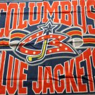 Columbus Blue Jackets team logo fleece throw blanket 44x 53