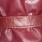 70s Oxblood Leather Belted Jacket with Mandarin Collar by Le Soleil