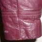 70s Oxblood Leather Belted Jacket with Mandarin Collar by Le Soleil