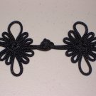 Lot of 3 Black Chinese Knot Buttons Frogs Asian Closures Sewing Craft