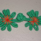 Lot of 5 Emerald Chinese Knot Buttons Frogs Asian Closures Sewing Craft