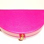 Pink Snakeskin Compact Jewelry Box Organizer