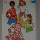 Simplicity Sewing Pattern 9478 Girls' Blouses Size 10 Uncut Retro Blouses Long Short Sleeves