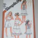 Simplicity Sewing Pattern 5804 Girls' Undergarments Size 7 Uncut Vintage Camisole Slip Culottes