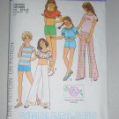Simplicity Sewing Pattern 7511 Girls' Beachwear Sz 12-14 Uncut Peasant Crop Top Shorts Pants T-Shirt