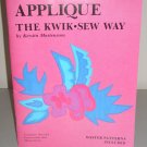 1988 Kwik Sew Applique Pattern Book Vintage 80s Craft