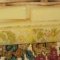 Floral Roses Metallic Tapestry Clutch Lucite Frame Vintage Purse Handbag