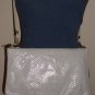 80s Grey Snakeskin Leather Purse Envelope Clutch by Elano