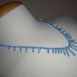 Light Blue Icicles Necklace Dainty Shiny Glittery Sparkle Glass Beads Avant Garde Flirty Feminine