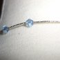 Light Blue Icicles Necklace Dainty Shiny Glittery Sparkle Glass Beads Avant Garde Flirty Feminine