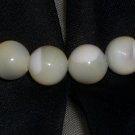 Ivory Bone Faux Pearl Necklace Mother of Pearl Shell Beads Classic Elegant Graceful String of Pearls