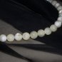 Ivory Bone Faux Pearl Necklace Mother of Pearl Shell Beads Classic Elegant Graceful String of Pearls