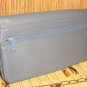 Grey Leather Vintage Clutch Purse Pocketbook by Renwick