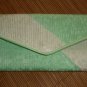 Mint Green and Ivory Brocade Quilted Wallet Asymmetrical Chinese Floral