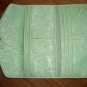 Mint Green and Ivory Brocade Quilted Wallet Asymmetrical Chinese Floral
