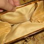 Metallic Gold Vintage Clutch Purse Gold Tone Kisslock Frame Evening Handbag