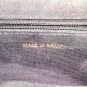 Vintage Burgundy Logo Suede Purse Kisslock Frame Handbag Made in Spain