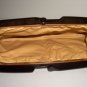 Mod Brown Suede Clutch Purse Lucite Frame Vintage Made in Italy