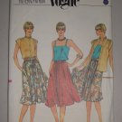 Vogue Pattern 8010 Top Skirt Size 8 Uncut Retro 80s Tops and Skirt Set
