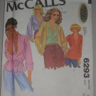 1978 McCall's Pattern 6293 Blouse Jacket Size 10 Uncut Vintage 70s