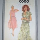 1978 Simplicity Pattern 8588  Boho Dress Size 8 Uncut Pullover Flirty Kimono Sleeve Dress