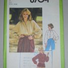 Uncut 1978 Simplicity Blouse Pattern 8704 Size 10 Long Raglan Sleeves