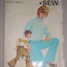 CUT Kwik Sew 412 Boys' Jeans Size 4-6-8-10 70s Pattern for Child's Casual Denim Pants