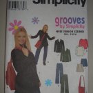 Simplicity Sewing Pattern 8869 Junior Girl's Outfit Sz 11-16 Uncut Preppy Pea Jacket Pants Top Skirt
