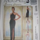 McCall's 9296 Women's Formal Dress Size 10-12-14 Uncut Elegant Fitted Prom Dress with Straps
