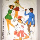 CUT Girls' Cheerleader Skating Costumes Sizes 7-8 Simplicity 8131 Flared Flouncy Jumper Dress Skirt
