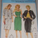 Dress with Front Tucks Gathered Jacket Sizes 8-20 Uncut Women's Burda Pattern 7498 Retro Dress Set