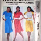 80s Knit Skirt Top Set Size S Uncut McCall's Pattern 7166 Women's Stretch Sporty Casual Separates