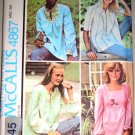 70s Ladies Poet's Blouse Tops Size S Uncut McCall's Pattern 4867 Maternity Convertible Boho Hippy