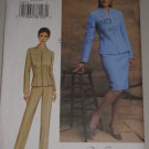 High-Neck Skirt Pants Suit Size 8-12 Uncut Vogue 7682 Women's Business Office Wear Fitted Jacket