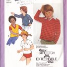 CUT Children's Knit Pullover Tops Sizes 3-5 Simplicity 9302 Boys' Girls' T-shirts Long Short Sleeves
