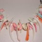 Amazon Shells Hippy Boho Necklace with Turquoise Suede Lacing Beach Retro Bohemian Island Funky Chic