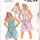 Ladies' Vest and Shorts Sizes Xs-L Uncut Kwik Sew 1837 Retro Women's Wide Leg Shorts Sleeveless Top