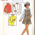 Retro Girls' Blouses and Jumper Size 14 Uncut Vintage Butterick 6421 Ruffled Ascot Jabot Collar Tops