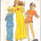 Retro Girls' PJs Nightgown Size 14 Uncut Vintage Simplicity 6688 Pajama Top Pants Nightshirt Panties