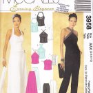 Fancy Halter Bustier and Skirt or Pants Sizes 4-10 Uncut McCall's 3958 Prom Party Grad Black Tie