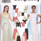 Princess Tops Skirts Pants Outfit Size 6-12 Uncut Simplicity 7219 Flirty Prom Party Wedding Formal