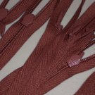 9.5 Inch Rust Invisible Zippers Lot of 10 YKK Brand Nylon Coil Teeth