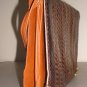 Tobacco Snakeskin Leather Clutch Purse Retro 70s Chic Femme Ladylike Handbag by La Belle Montreal