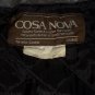 Hipster 70s Grey Leather Jacket by Cosa Nova Vintage Mod Retro Notched Collar Pleated Belted Coat