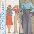 CUT 70s Blouse and Wrap Skirt Size 10 McCall's 5400 Women's Misses' Carefree Pattern Retro Mod Chic