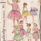 CUT Cute Girls' Vintage 50s Dress Size 8 Retro Simplicity 4456 Child's Frilly Mad Men Dolly Dress