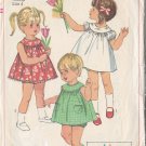 Sweet Girls' Vintage 60s Dress Sz 4 Retro Simplicity Sewing Pattern 6995 Trapeze Dolly Dress Panties