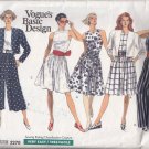 Fit and Flared Jumpsuit Bolero Jacket Size 6-10 Uncut Vintage Vogue 2270 Retro 80s Chic Sportswear