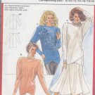 80s Power Glam Top and Skirt Size 8-20 Uncut Burda 5893 Glitz Crossover Hem Sweater Tulip Gore Skirt