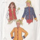 Girl's Indie Boho Reversible Jacket Size 10 Uncut Butterick 3307 70s Vest Mandarin Collar Hippy Chic